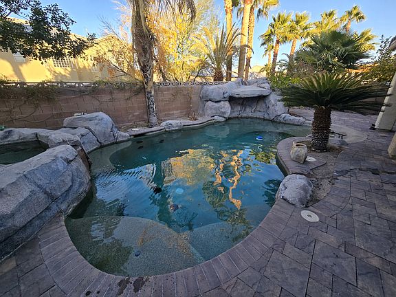 Pool and waterfall off