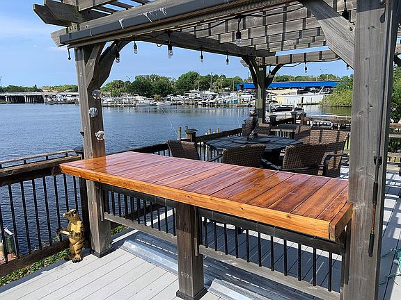 Bar, pergola,fire pit table 