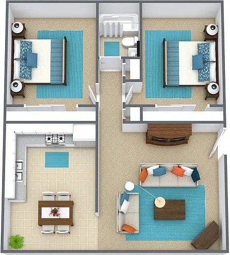 Floor plan Two Bedroom