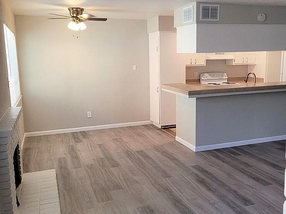 Nook area with wood burning fireplace