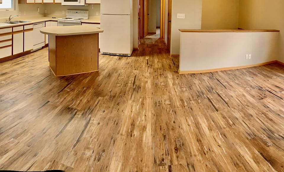 Kitchen and family room
