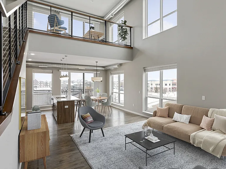 Bi-Level Penthouse Apartment Living Area