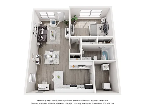 Floor plan 1 Bed 1 Bath