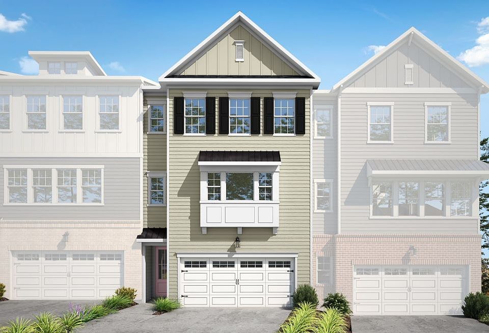 Townes at North Salem Homesite 91 Residence 2 Model Home Exterior Style Rendering