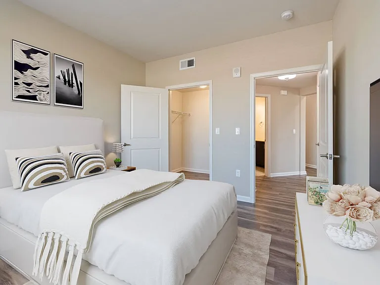 Spacious bedrooms with walk-in closets