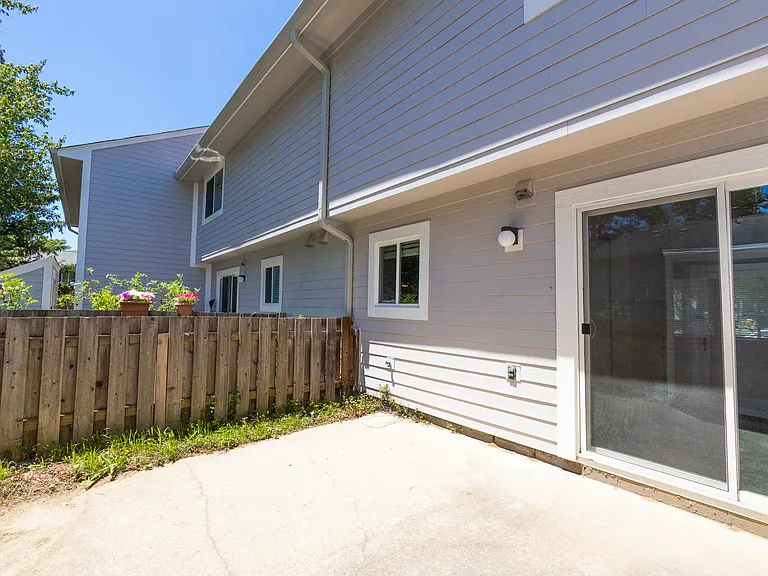 Patio in the Three Bedroom Townhome at Woodbridge Bloomington