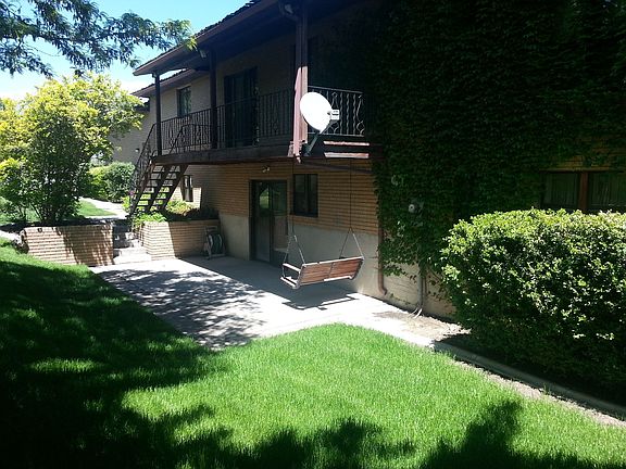 Backyard with basement entry