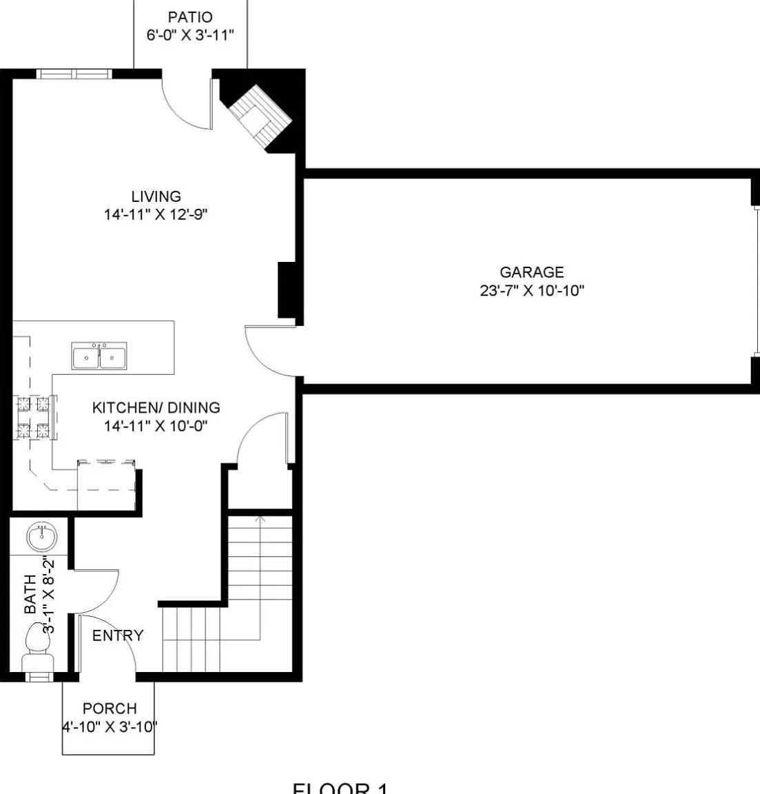 3 bed, 2.5 bath, 1219 sqft, $3,100 — Photo 4