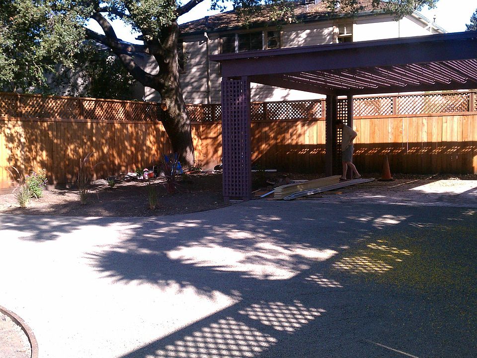 Carport and back yard