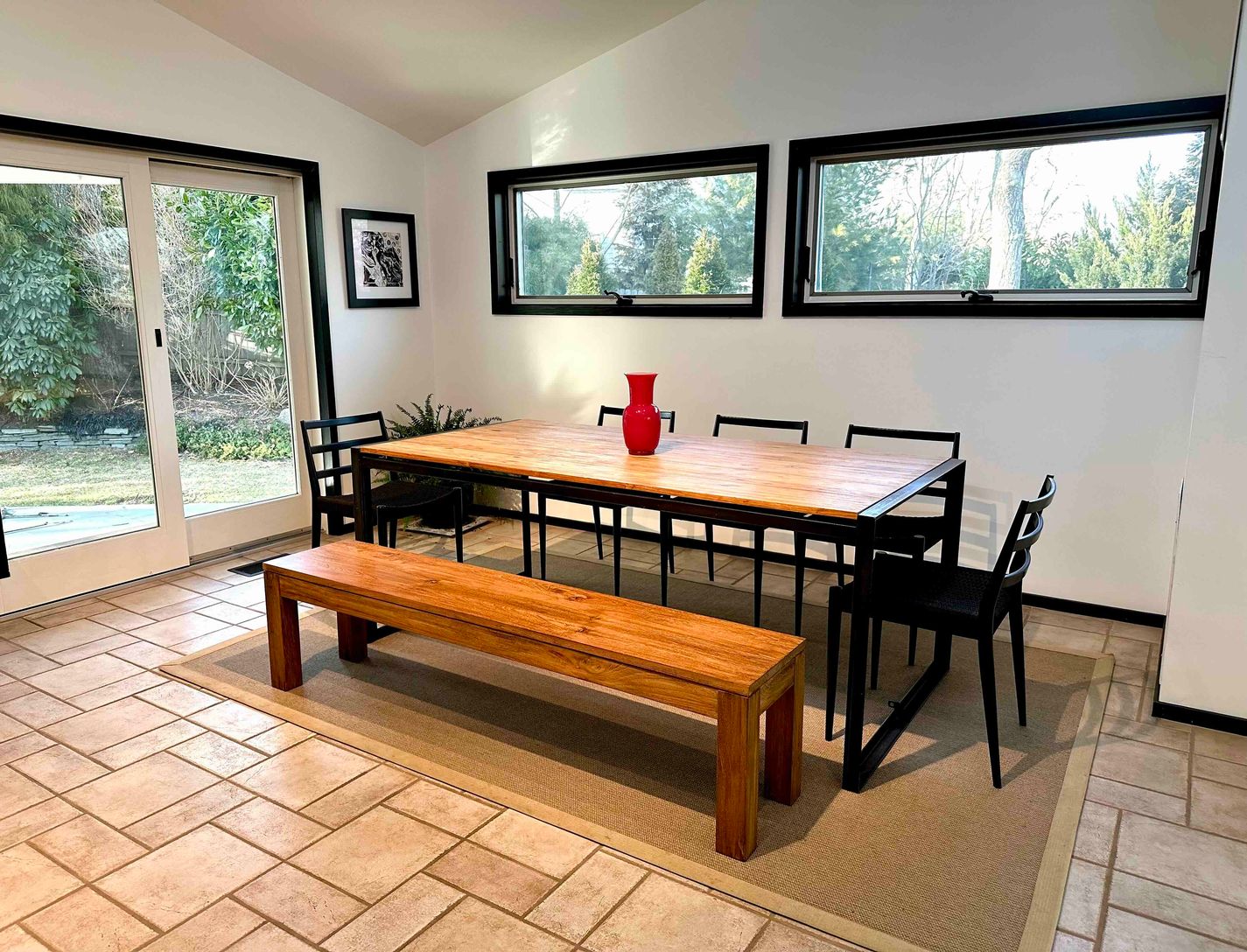 Dining room table seats eight