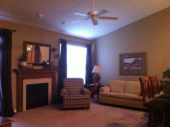 Family room with gas fireplace