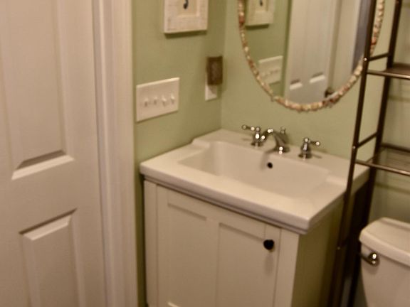 Bathroom with tiled shower