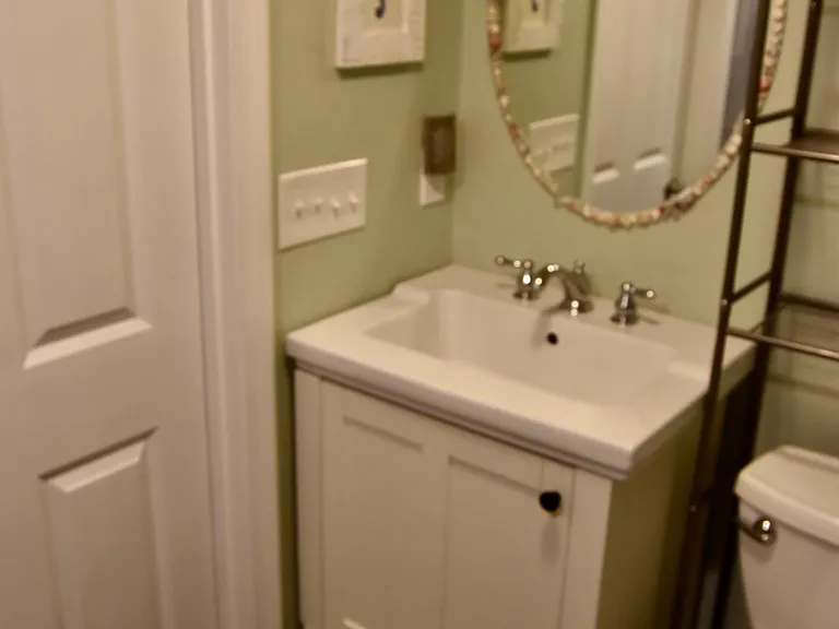 Bathroom with tiled shower