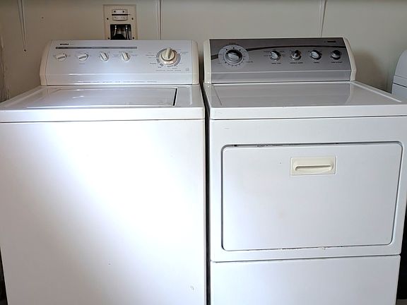 Washer and dryer provided. No coins!