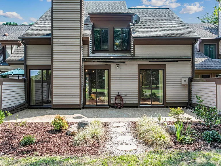 Patio on the rear of the house