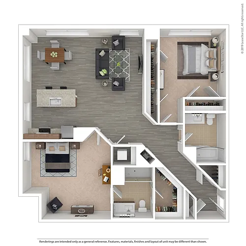 Floor plan C18 - 2 bed/2 bath