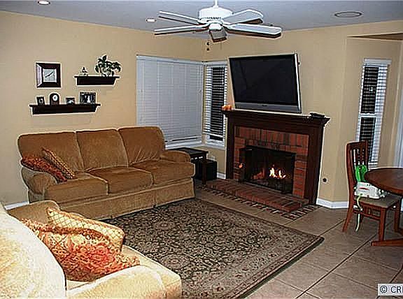 Family Room is warm and inviting with a cozy fireplace