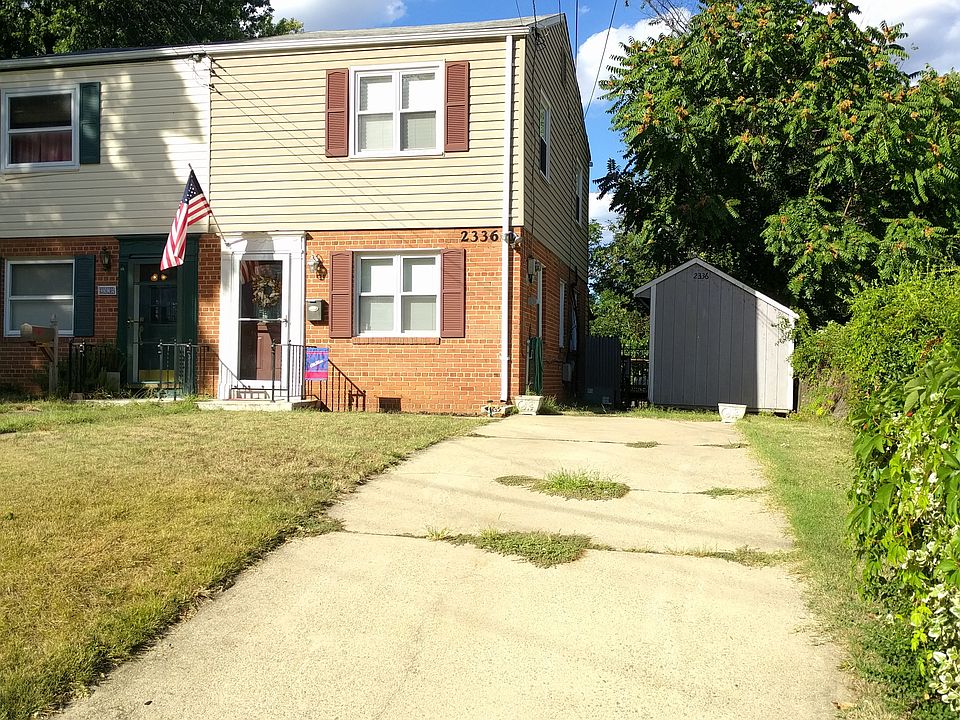Front with private driveway