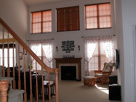Expanded Family Room with volume ceiling