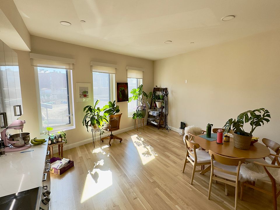Kitchen and living room.