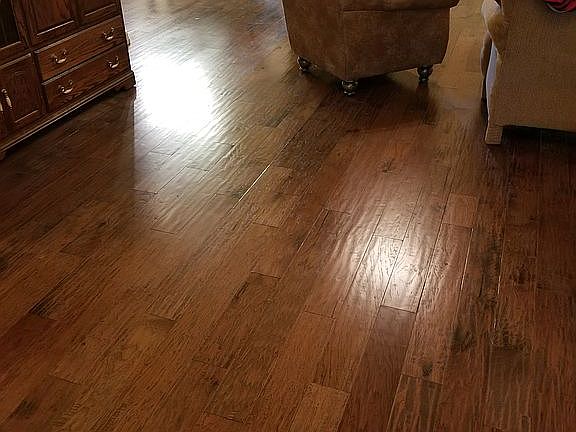 Hand scraped Hickory wood 