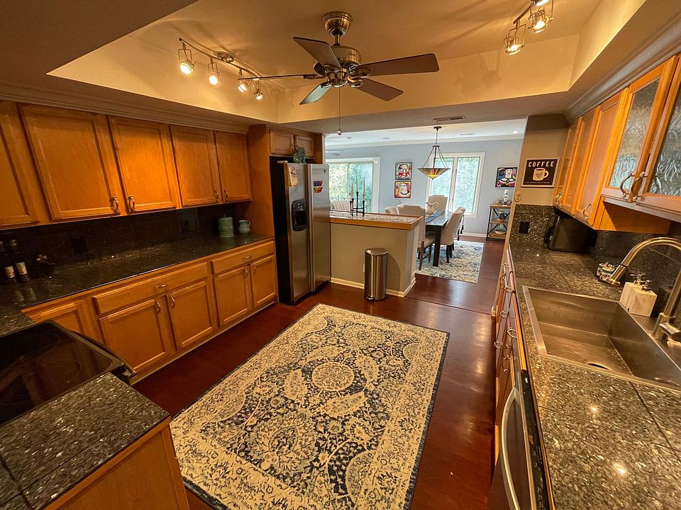 updated kitchen. granite counters, stainless steel appliances.