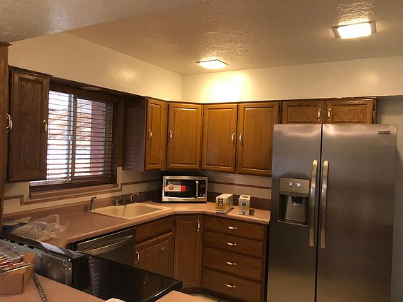 Kitchen with new steel appliances
