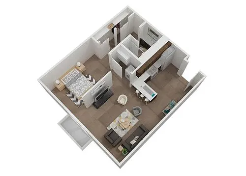 Floor plan Metro 1BD,1BTH