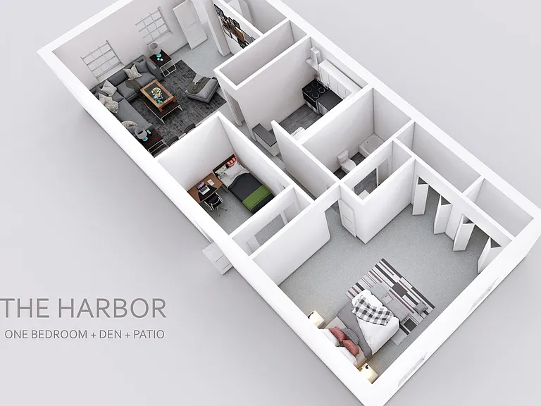 The Harbor - One Bedroom + Den + Patio The Harbor - One Bedroom + Den + Patio