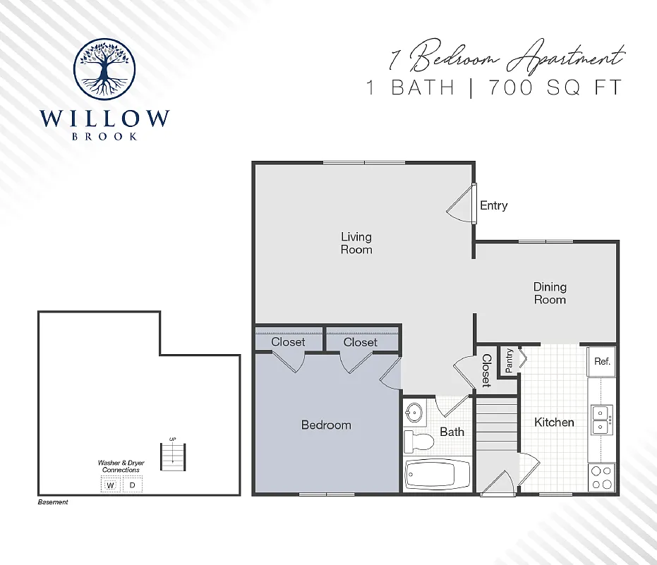 Floor plan One Bedroom One Bath