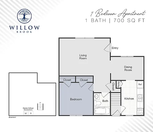 Floor plan One Bedroom One Bath