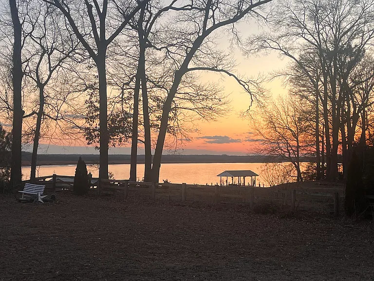 A sunset facing west.