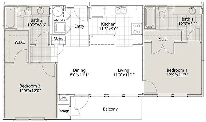 Floor plan 2 Bedroom