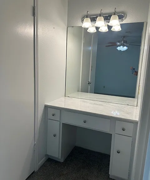 Dressing area in each bedroom