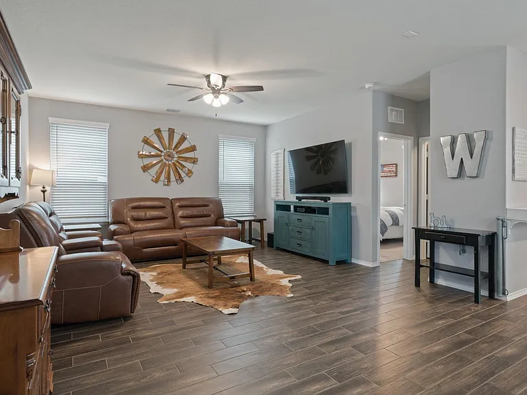 Huge open floor plan!
Living room/downstairs bedroom/office entrance