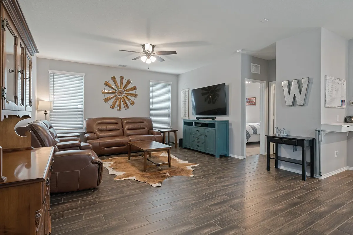 Huge open floor plan!
Living room/downstairs bedroom/office entrance - 357 Autumn Blaze
