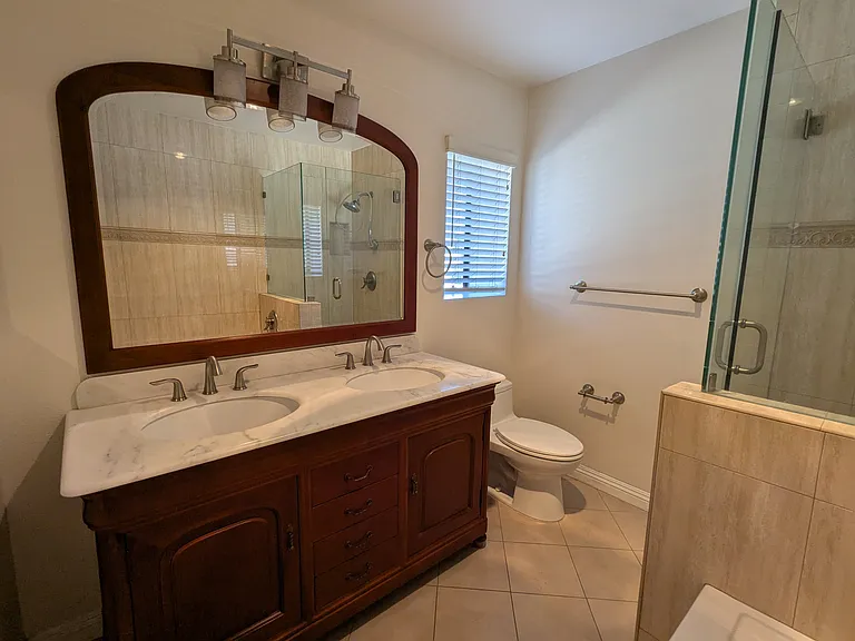 Master Bathroom with double vanity sinks