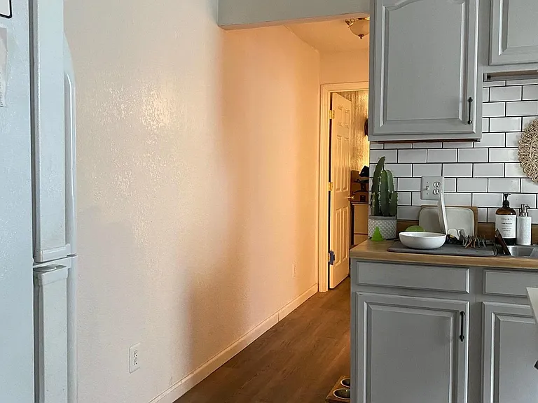 Hallway to bathroom and bedroom