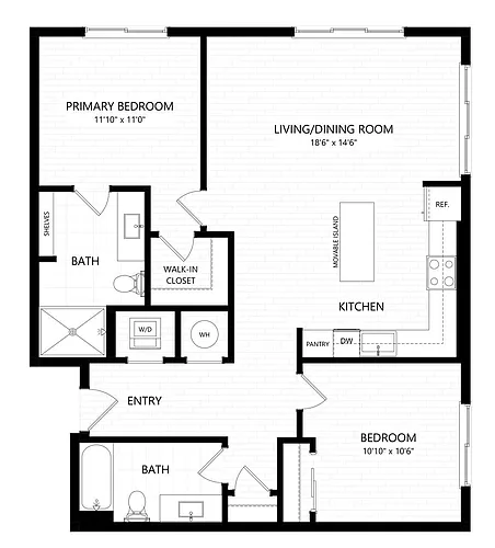 Floor plan B2-2X2