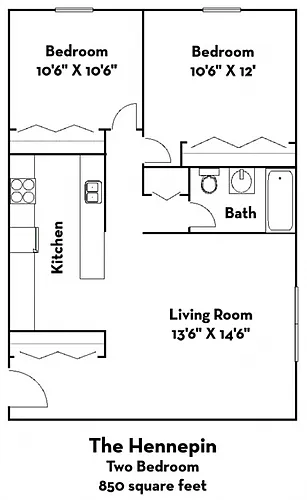 Floor plan The Hennepin