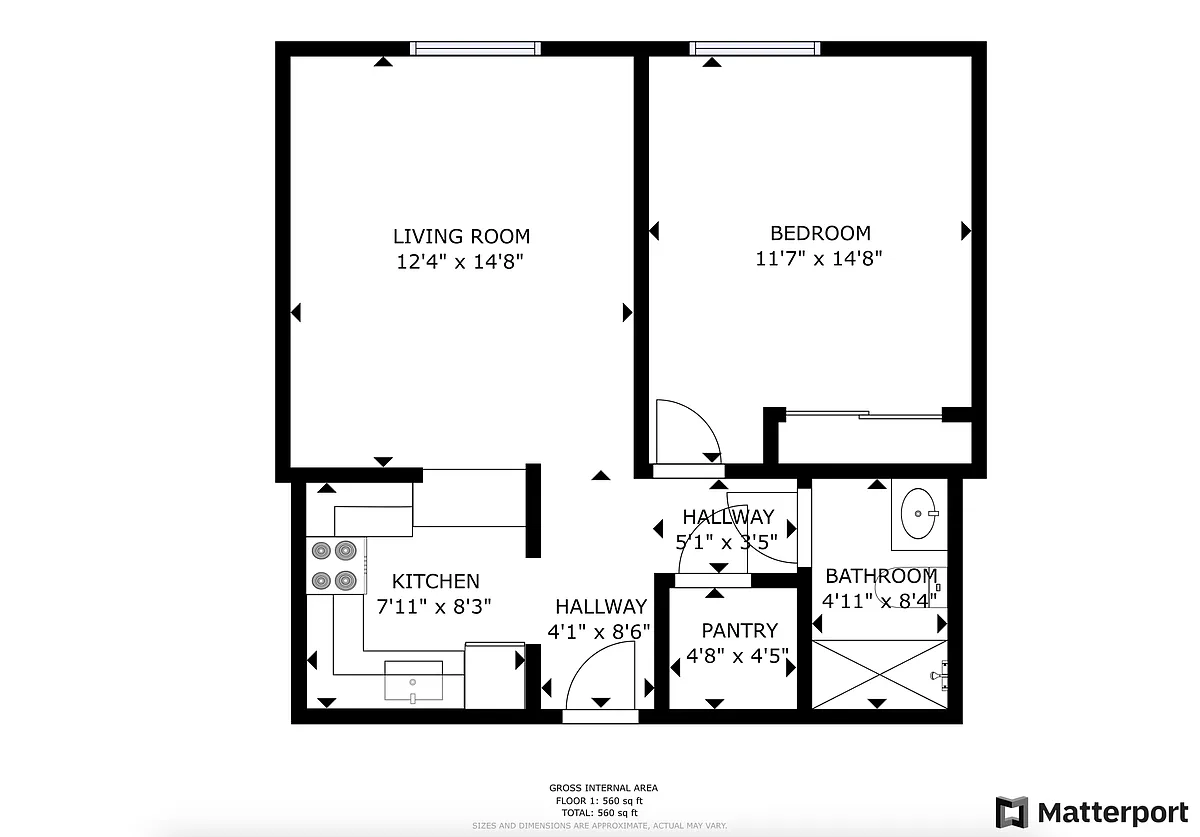 Floor plan 1 Bedroom