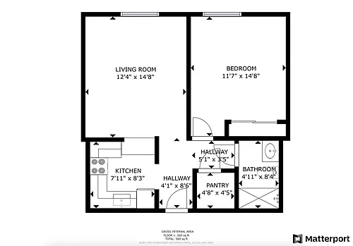 Floor plan 1 Bedroom