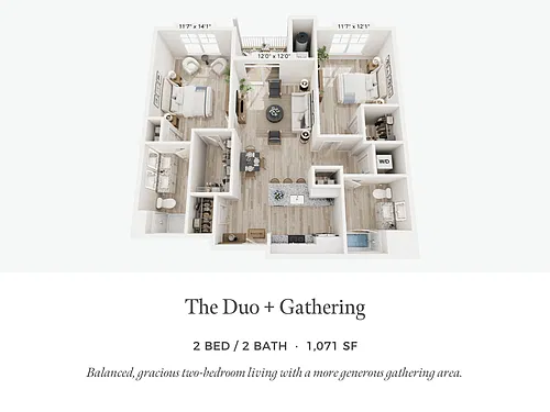 Floor plan The Duo + Gathering