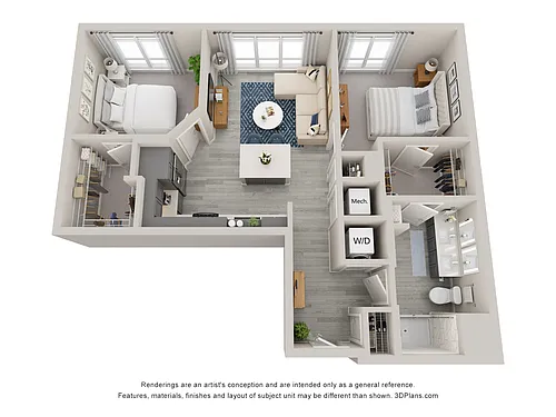 Floor plan B1WDU