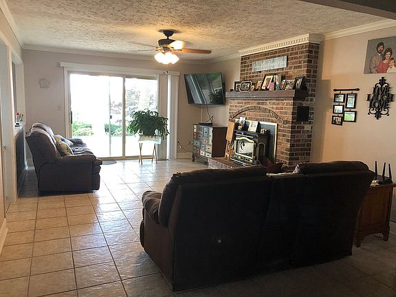 Family room with fireplace