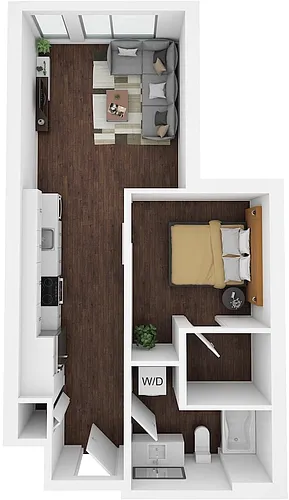 Floor plan 1 Bed/1 Bath-C1