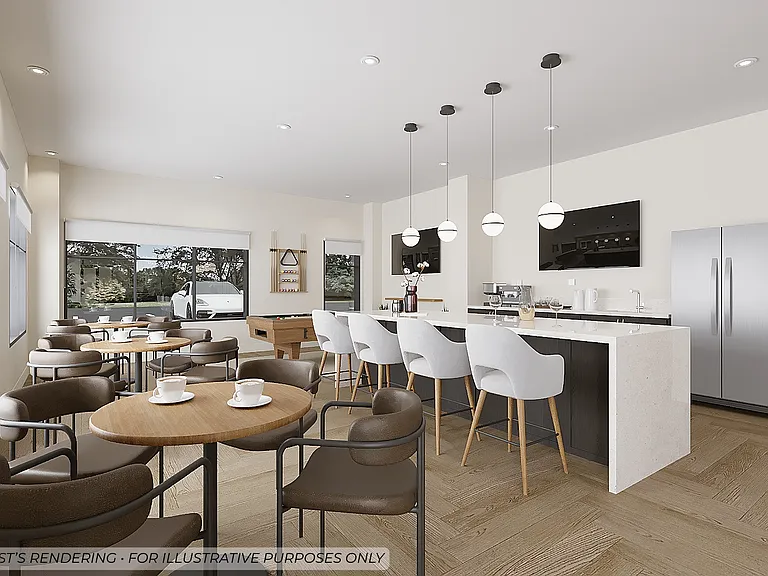 Resident clubhouse, community kitchen and billiards