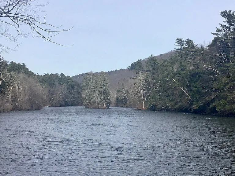 Housatonic River, 15 minute drive. There is a picturesque, historical covered bridge on the Sharon/Cornwall border. This is a major flycasting destination.