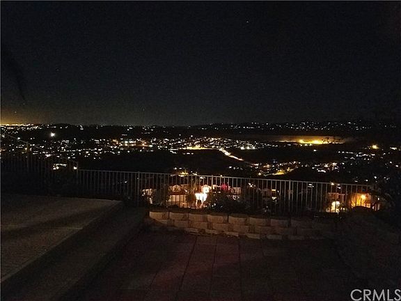 Beautiful View of City Lights and Lake Mathews.