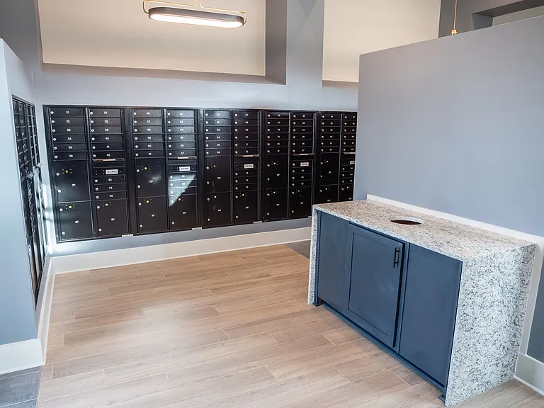 Mail Room with Parcel Locker System